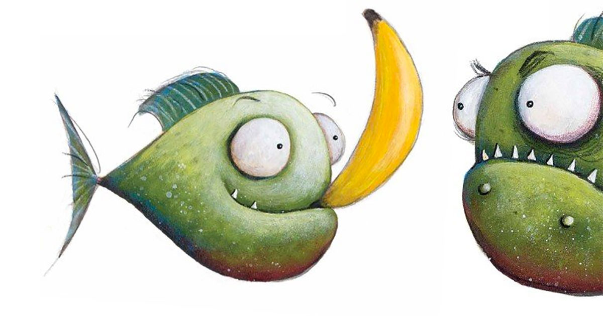 Aaron Blabey, I piranha non mangiano le banane. Storia di un piranha vegetariano